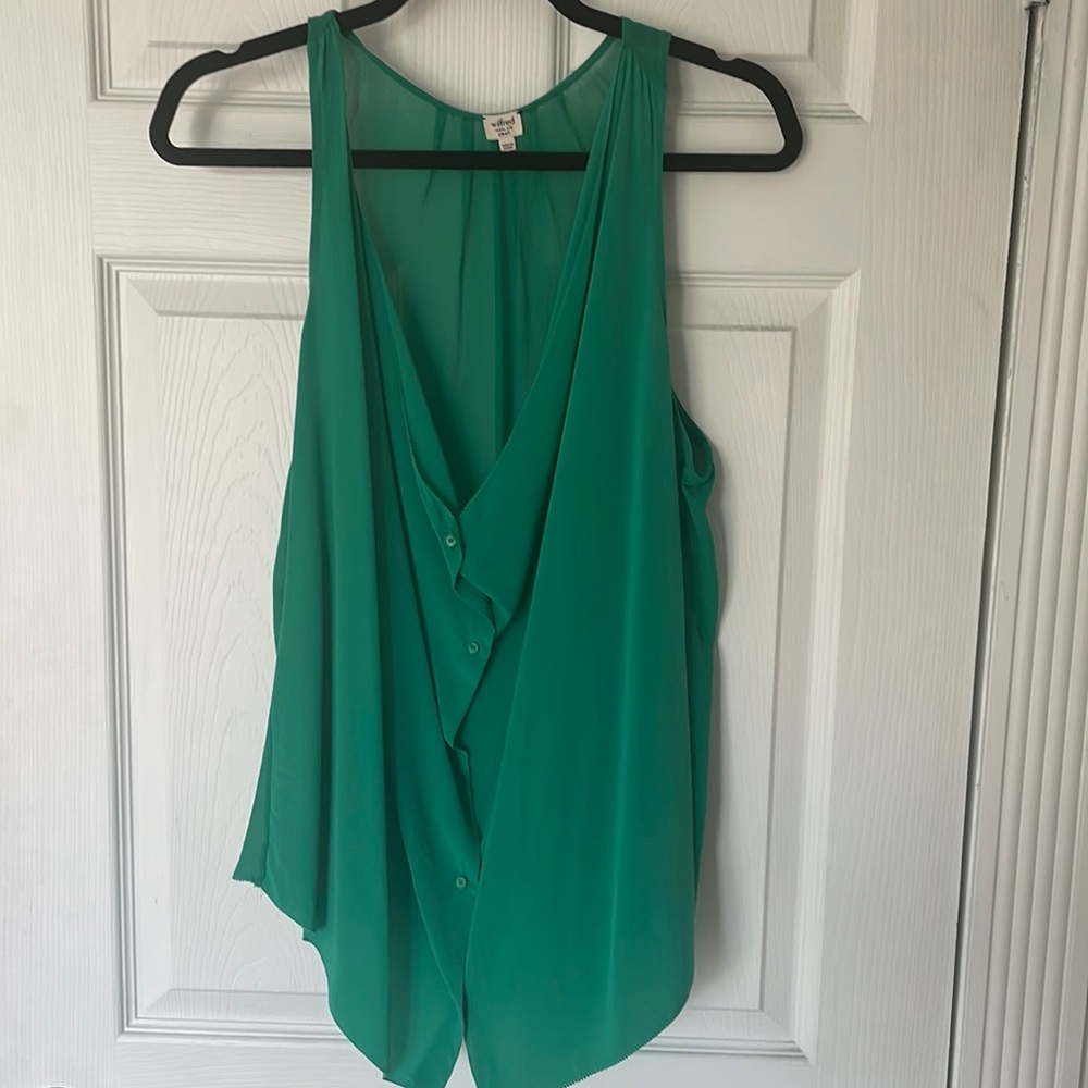 Silk green blouse